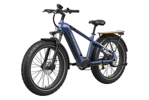 Blue electric bike on a white background